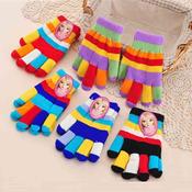 Cute Rainbow Kids Winter Warm Gloves image