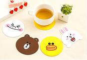 Lovely Cartoon Silicone Placemat Insulation Pad Cup
