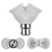 B22 To 2*E27 Lamp Socket Converter Splitter