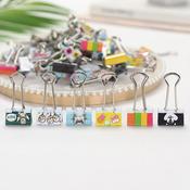 12pcs Set Cute Colorful Binder Clips image