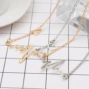 Simple Wave Heart Necklace