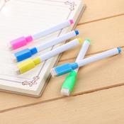 5Pcs Black Whiteboard Marker with Eraser Lid Cap image