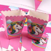 6x Unicorn Popcorn Boxes