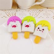 Cartoon Ice Cream Eraser Smile Face image