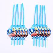 10x McQueen Cars Straws image