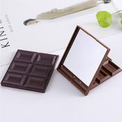 New Foldable Lovely Mini Makeup Mirror Chocolate Cookie Shaped image