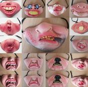 Funny Adult Half Face Horrible Scary Mask image