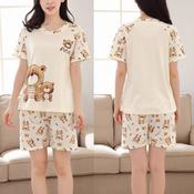 Women Cartoon Pajamas Short Sleeve image