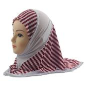 2-12Y Girls Muslim Hijab Islamic Scarf