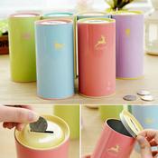 Tin Coin Cash Money Saving Box