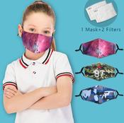 Children Reusable Washable Facemask With 2 filters