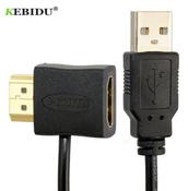 50CM USB 2.0 HDMI Male To Female Adapter Extender image