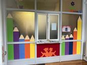 Pencil Themed Reception Custom Noticeboards