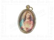Medal/Gold Finish/Sacred Heart Picture