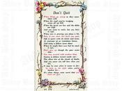 Verse Leaflet/Don't Quit