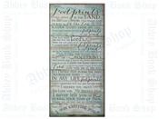 Footprints in Sand - Wood Prayer Plaque