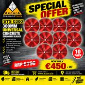 Special Offer 13 - STS 0300 Universal Diamond Concrete Blades (10 pack) image