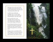 Tranquil Waterfall and Poem Remembrance Card