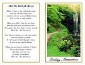 Tranquil Waterfall and Memorial Mass Card