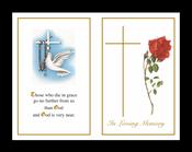 Red Rose &amp;amp; Dove of Peace Memorial Mass Card
