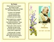 Padre Pio with Flowers Mem Card