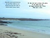 Tranquil Coastal Beach Memorial Card image