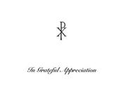 Chi Rho Pax Cross Irish Memorial Thank You Card image