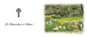 Daffodil and Celtic Cross Irish Memorial Thank You Card