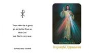 Divine Mercy Catholic Irish Memorial Thank You Card