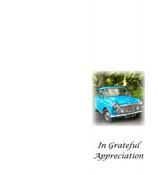Personalised Classic Blue Mini In Grateful Appreciation Wallet Card