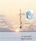 Personalised Peace Dove and Sunset Irish Wallet Memorial Card image