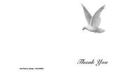 White Dove of Peace Irish Memorial Thank You Card image