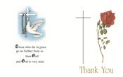 Rose Front Memorial Thank You Card