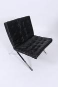 Vintage  lounge chair in chrome and leather image
