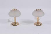 Pair of vintage Italian Luci glass lamps image