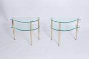 Pair of Mid Century Italian Glass Side Tables image