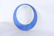 Circular Vintage Italian Blue Glass Mirror image