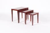 Stylish Nest Of Three Danish Tables By Sevrin Hansen image
