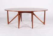 Incredible Niels Koefoed Danish Mid Century Teak Drop Leaf Dining Table image