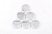 Rare &amp;amp; Highly Collectible Set Of Six 'Giornali' Fornasetti Plates image