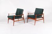 Pair Of Iconic Spade Chairs By Finn Juhl For France &amp;amp; Daverkosen