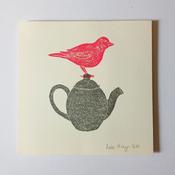 Tea Pot and Sparrow