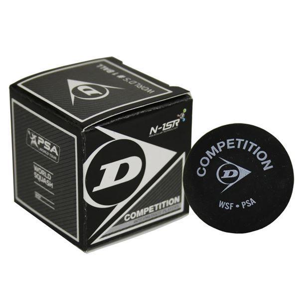 Dunlop Competition Squash Ball Black Single Dot