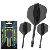 Winmau Fusion Integrated Flight &amp; Shaft Black