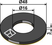 Damper washer Ø48x3xØ16 – EPDM self-adhesive (U48163EPDM) image