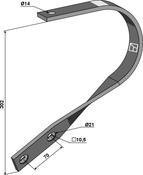 Tine 40x8 - right - AgriParts