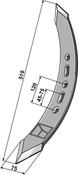 Twisted stubble point - left model - AgriParts