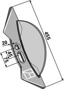 External double heart point 45-75 - AgriParts