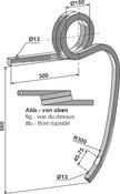 Double coil spring, left - AgriParts