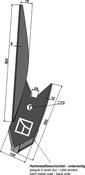 Lateral cultivator point - left - AgriParts image